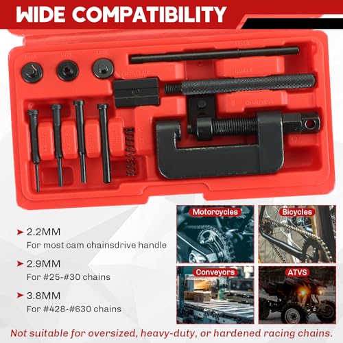 Motorcycle Chain Breaker Kit 13PCS Chain Breaker Rivet Cutter