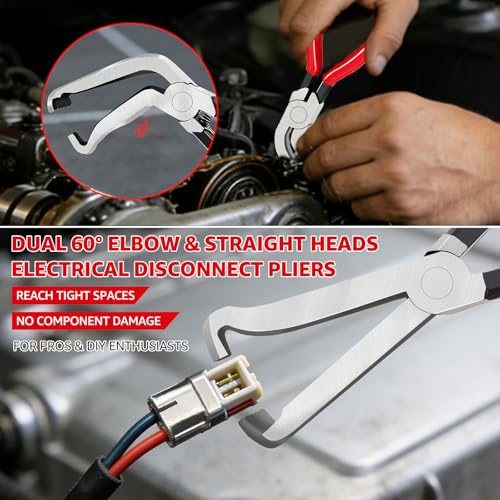 Portable Car Electrical Disconnect Pliers：High-Carbon Steel - color: Red 5pcs