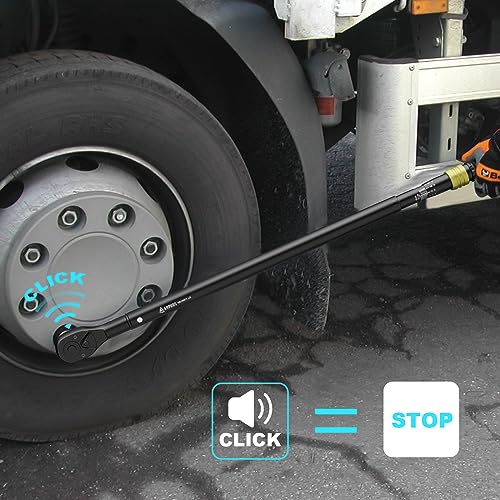 ANPUDS 3/4" Click Torque Wrench, 100-750 Ft-Lb/135.5-1017 Nm, Heavy Duty - size: 100-750 ft-lb / 135.5-1016.3 Nm