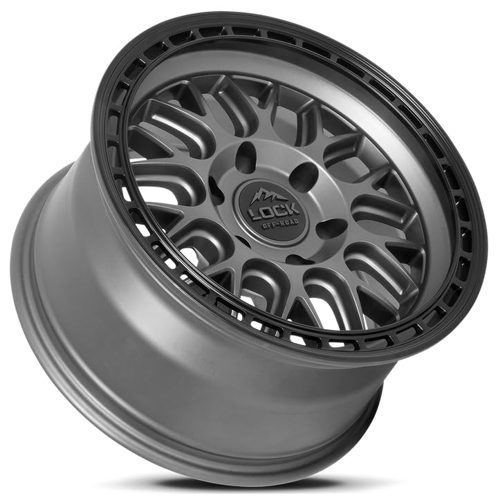LOCK OFFROAD ONYX-7969MGMBR 17X9-6X139.7 1et - Matte Grey with Matte Black Ring - color: Matte Grey with Matte Black Ring, size: 17X9 - 6X139.7 1et