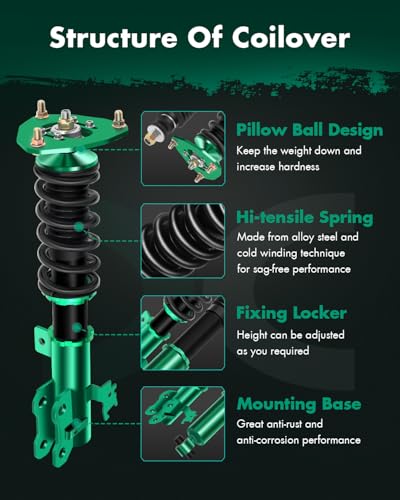 SCITOO Coilover Lowering Kit Fit for Scion for tC 11-16 Coilovers Strut