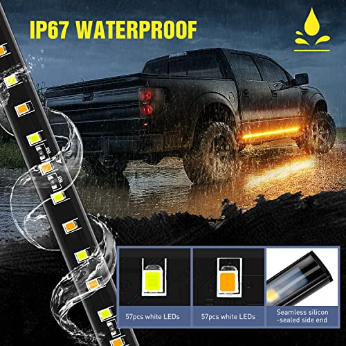 Nilight 48 Inch LED Running Board Lights 2 PCS - color: 48" Running Board Lights White/Amber