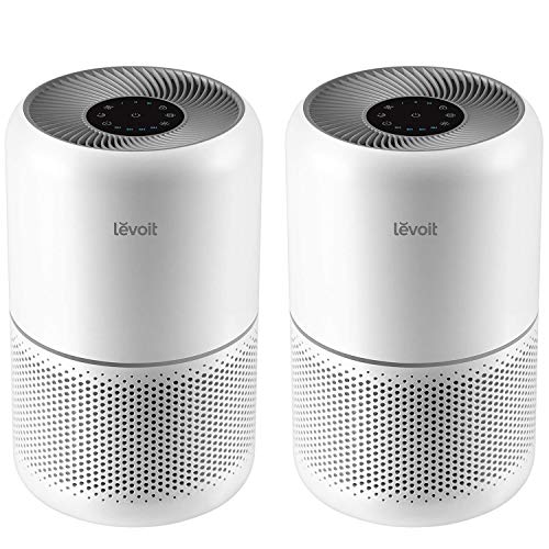 Levoit Air Purifier for Home Pets Hair Allergies in Bedroom Quiet Purifiers - color: White, style: Core 300-P 2Pack