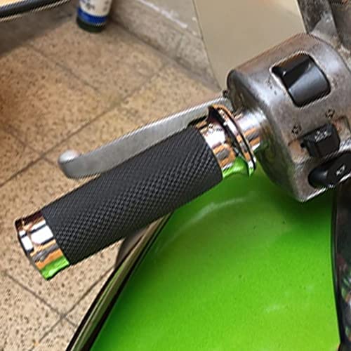 1 Inch Cable Throttle Handlebar Grips Motorcycle Hand Grips - color: #5 Chrome