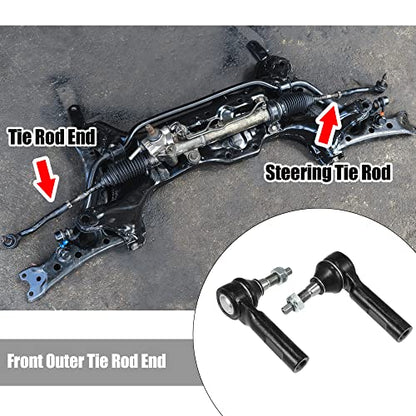 X AUTOHAUX Tie Rod Ends Links Tie Rod End ES800986 for Chrysler 300 11-19