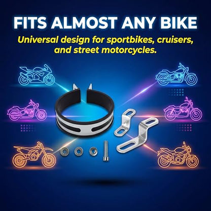 Motorcycle Exhaust Pipe Bracket Hanger Clip with Z Shape Clamp