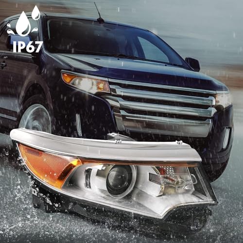 FIONE Halogen Headlight Assembly for Ford Edge 2011 2012 2013 2014 Pair - color: Pair/Driver&Passenger