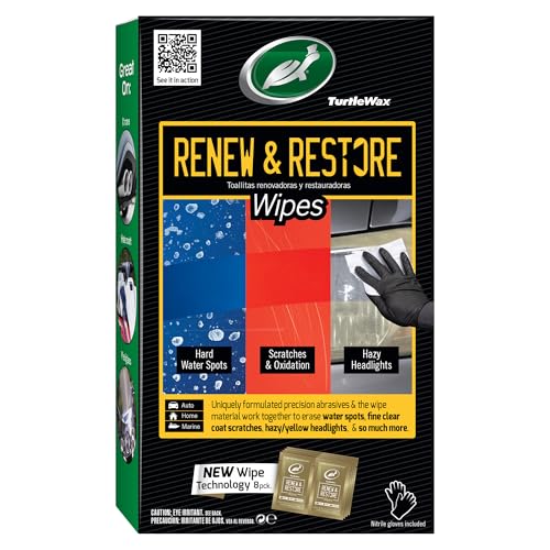 Turtle Wax Renew & Restore Compound Wipes (Pack of 8) - size: 8 Count (Pack of 1)
