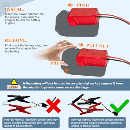 Portable Oil Extractor Pump Compatible with Milwaukee M18 Battery - color: SET 01+Red battery adapter