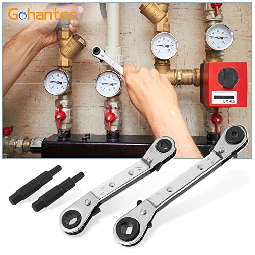 gohantee Hvac Service Wrench Tools Air Conditioner Valve Ratchet Wrench