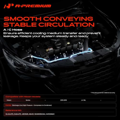 A-Premium A/C Discharge Line Hose Assembly Compatible with Nissan