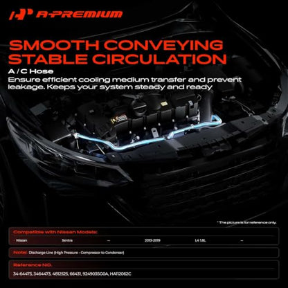 A-Premium A/C Discharge Line Hose Assembly Compatible with Nissan