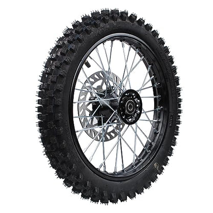 Dirt bike tire 12-15mm Bearing Front 60/100-14 2.75-14 Rim tube tire Disc Brake Wheel Rim With 190MM brake disc