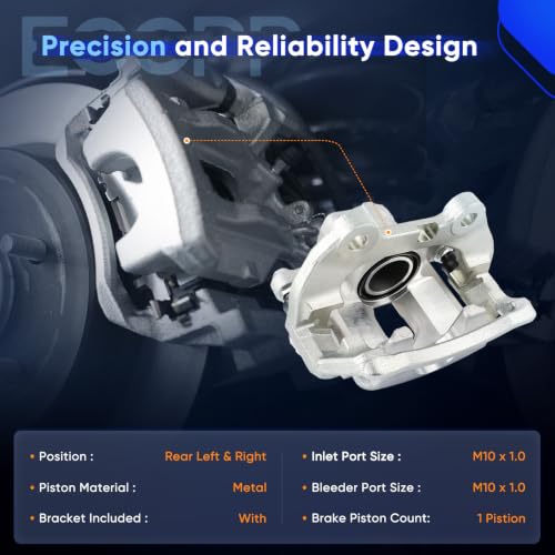 ECCPP 18B4804 18B4805 Rear Left & Right Brake Calipers w/Bracket - size: Rear[18B4804 18B4805]