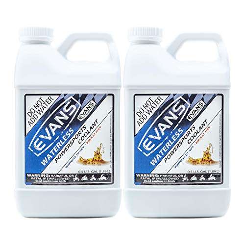 EVANS Coolant EC72064 Powersports Waterless Engine Coolant, 1/2 Gallon, 2 Pack - size: Pack of 2 (1/2 Gallon)