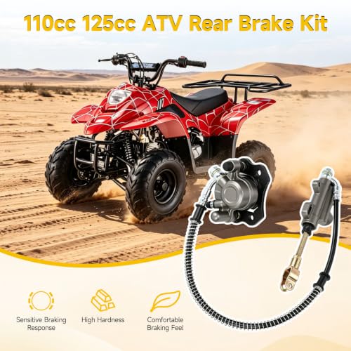 HIAORS Rear Hydraulic ATV Foot Brake Kit for Taotao Coolster 110cc 125cc - color: gray