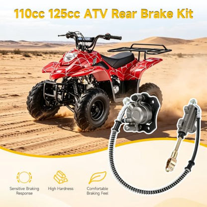 HIAORS Rear Hydraulic ATV Foot Brake Kit for Taotao Coolster 110cc 125cc - color: gray