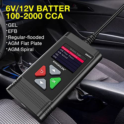 KINGBOLEN BM560 6V/12V Car Battery Tester 100-2000CCA