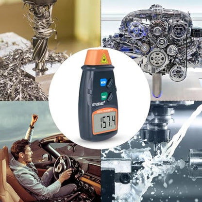 AGPtek® Professional Digital Laser Photo Tachometer Non Contact RPM Tach