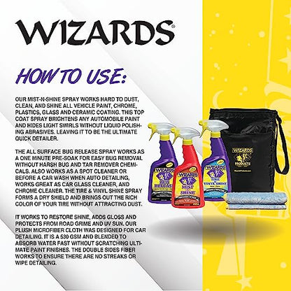 Wizards Automotive Quick Kit - 5-Piece Car & Motorcycle Detail Set - color: Quick Kit (5 pc)