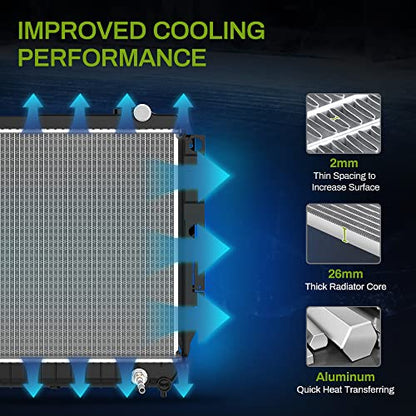 AUTOSAVER88 Radiator Compatible with Jeep Wrangler TJ 2.4L 2.5L 4.0L 4.2L V4 V6 ATRD1010 - style: 97-06 Jeep TJ