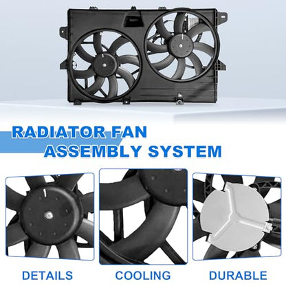Radiator Cooling Fan Assembly Compatible with 2007-2014 Ford Edge Lincoln Mkx 7T4Z8C607B