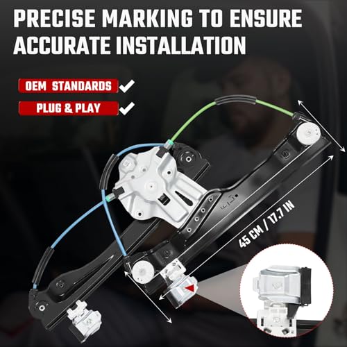 Front Left Driver Side Window Regulator Without Motor for Chevy Volt 11-15 - size: Front Left, style: 751-575