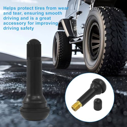 Waziaqoc TR414 Tire Valve Stems, 20 PCS, Black - size: Tr414