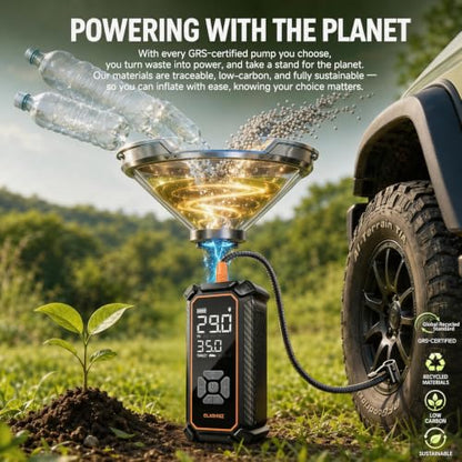 OlarHike Tire Inflator Portable Air Compressor,Dual Power-3*2000mAh &12V DC - color: 1-gray