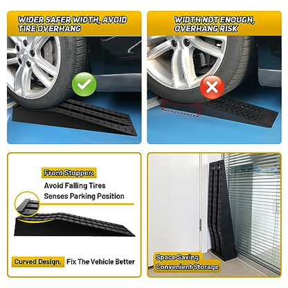 HOXWELL Portable Car Ramps for Oil Changes High Lift, Heavy Duty Low Profile Car Ramps for Jack Support, Vehicle Ramps for Garage, 31.5''x8.1''x4.9'', GVW 10000 LBS, 2PCS - size: 270-2PCS