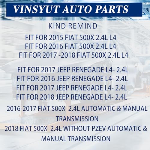 Engine & Trans Mount Kit 4PCS for Jeep Renegade 2015-17 & Fiat 500X Vinsyut - color: Jeep Renegade 2015-2017 2.4L