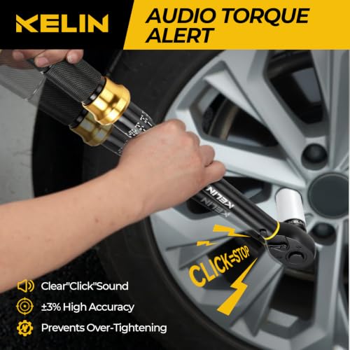 KELIN 12PCS Click Torque Wrench Set 1/4" 3/8" 1/2" ±3% Accuracy