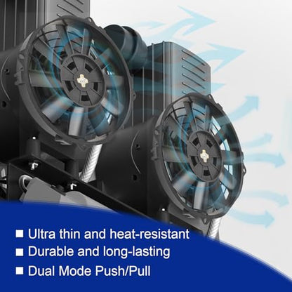 SSN 7" Black Electric Radiator Cooling Fan Assembly Kit - color: Black, size: 7" No Thermostat