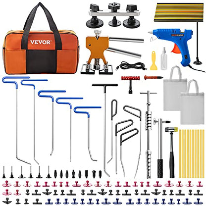 VEVOR Dent Puller Kit, 116 PCS Paintless Dent Repair Kit with Remover Tools, Golden Lifter & Glue Tabs for Car Dents, Door Ding Repair - size: 116PCS