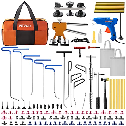 VEVOR Dent Puller Kit, 116 PCS Paintless Dent Repair Kit with Remover Tools, Golden Lifter & Glue Tabs for Car Dents, Door Ding Repair - size: 116PCS