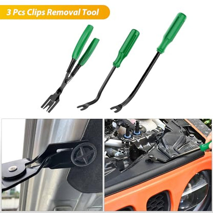 GOOACC 200Pcs Trim Removal Tool Auto Push Pin Bumper Retainer Clip Set - color: 200Pcs Clips Removal Kit Green