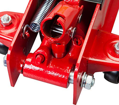Big RED 2.5 Ton Hydraulic Low Profile Trolley Service/Floor Jack with Single Piston Quick Lift Pump, Lifting Range 3.3" -14.9" for Most Cars, Trucks, and SUVs - size: 2.5 Ton (5,000 lb) Floor Jack
