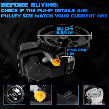 Power Steering Pump 20-65990 fit for 2002-2009 Trailblazer Envoy - size: 20-65990