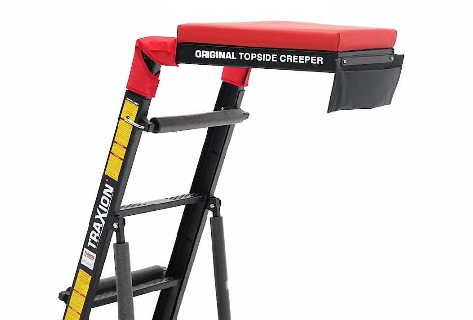 Traxion 3-100 Foldable Topside Automotive Engine Creeper, Red & Black