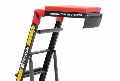 Traxion 3-100 Foldable Topside Automotive Engine Creeper, Red & Black