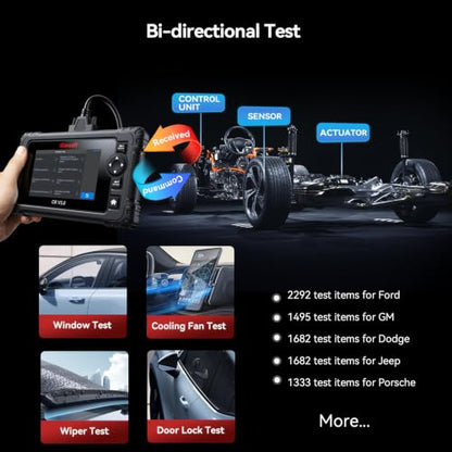 iCarsoft CR V3.0 (2026) Scan Tool Bidirectional OBD2 Scanner Diagnostic Tool for All Cars, 45 Reset,All System Diagnose, 4000+ Active Test, Battery Test-Customizable Diagnosis for 10 Car Brands - style: For All Cars