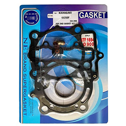 Full Engine Rebuild Gasket Kit, Compatible with Kawasaki KX250F, Top End Cylinder Head and Conversion Sealing Set
