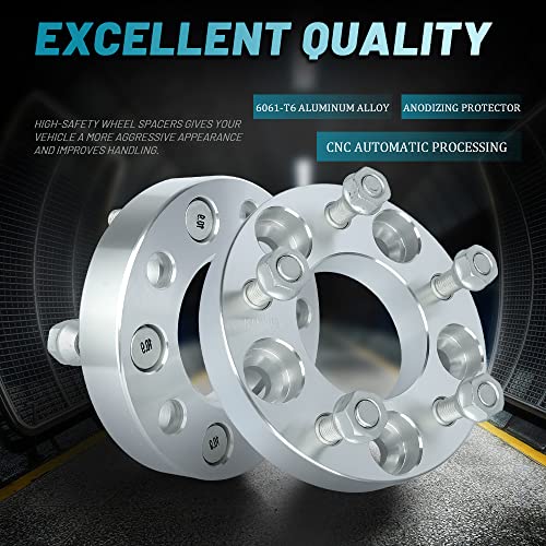 IRONTEK 25mm 5x114.3mm Wheel Spacers (1in, 73mm Hub Bore, 12x1.5 Studs) 5x4.5 Wheel Spacers Adapter 25mm FITS Acura RSX NSX CL TSX TL RL for Toyota Rav4 for Chrysler 300M for Hyundai Tiburon 4PCS - size: 1"|5x4.5|4PCS