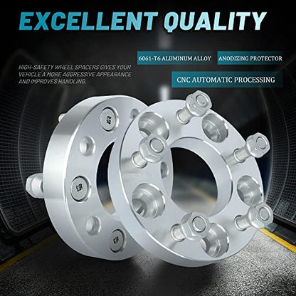 IRONTEK 25mm 5x114.3mm Wheel Spacers (1in, 73mm Hub Bore, 12x1.5 Studs) 5x4.5 Wheel Spacers Adapter 25mm FITS Acura RSX NSX CL TSX TL RL for Toyota Rav4 for Chrysler 300M for Hyundai Tiburon 4PCS - size: 1"|5x4.5|4PCS