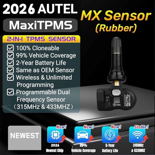 Autel TPMS Sensors Set of 4, Programmable MX Sensor 315/433MHz