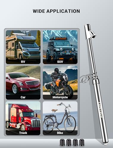 LUMITECO Dual Head Tire Pressure Gauge, Heavy Duty Extension Air Tire Gauge for Tire Pressure Range 10-150PSI 1-10BAR, Straight Foot Dual Head Chuck Auto Service Gage for Car,Semi Truck,RV,Motorcycle - size: 1 Pack Titanium Silver