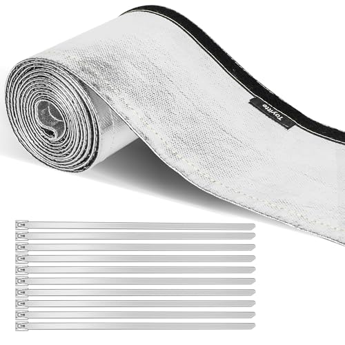 Heat Shroud Sleeve, 1-1/2" x 10FT Aluminized Hose & Cable Heat Shield - size: 1-1/2" I.D. x 10FT