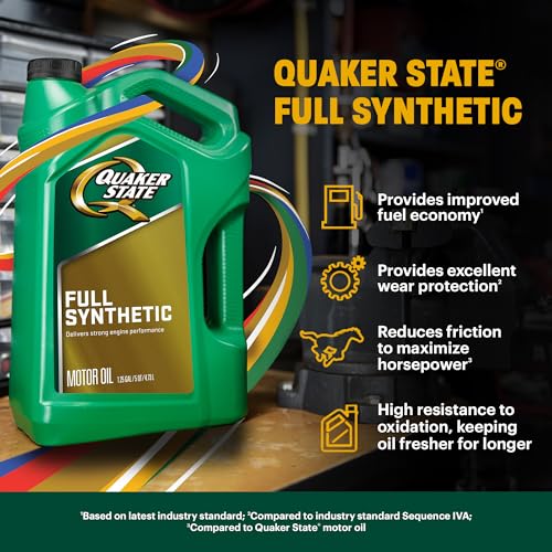 Quaker State Full Synthetic 5W-30 Motor Oil, 1 Quart (6 Pack) - size: 1 Quart, style: 6-Pack
