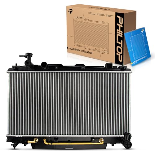 PHILTOP CU2403 Engine Coolant Aluminum Radiator Compatible with 2001 2002 2003 RAV-4 2.0L Automatic, 2004 2005 RAV-4 2.4L - size: RAV4 2001-2003 2.0L, RAV4 2004-2005