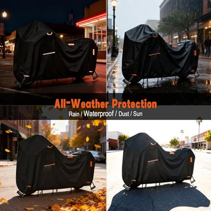 Saking 420D Motorcycle Cover 109" for Touring Model Harley Davidson CVO